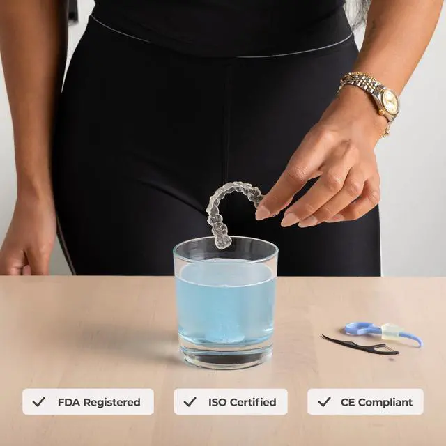 Alt view image 6 of 7 - Cleaner Tablets - Aligner Cleaner for Invisalign and Clear Aligners, Daily Retainer Cleaning Tablets and Denture Cleaner Tablets - Removes Odor, Stains and Plaque - 30 Day Supply
