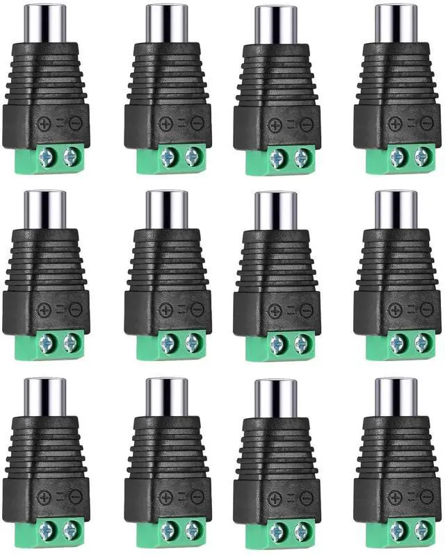 Main image of RCA to AV Screw Terminal Connector, RCA Cable Audio Adapter,Phono Female Jack Solderless Converter Audio/Video Connector Speaker Wire to RCA Adapter