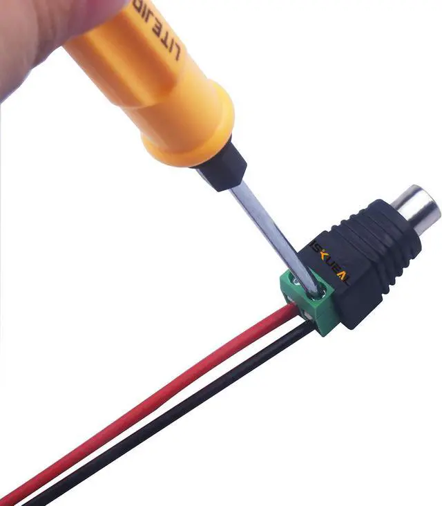 Alt view image 4 of 6 - RCA to AV Screw Terminal Connector, RCA Cable Audio Adapter,Phono Female Jack Solderless Converter Audio/Video Connector Speaker Wire to RCA Adapter