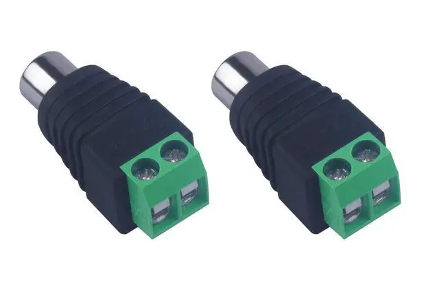 Alt view image 5 of 6 - RCA to AV Screw Terminal Connector, RCA Cable Audio Adapter,Phono Female Jack Solderless Converter Audio/Video Connector Speaker Wire to RCA Adapter