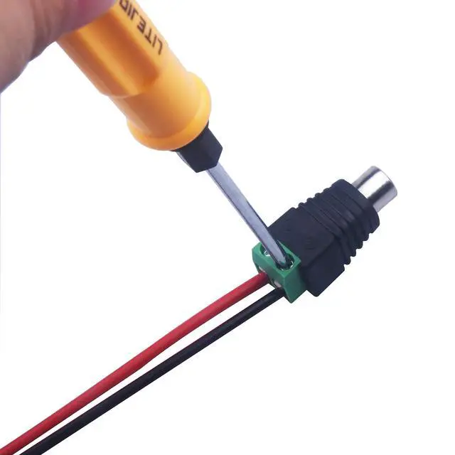 Alt view image 6 of 6 - RCA to AV Screw Terminal Connector, RCA Cable Audio Adapter,Phono Female Jack Solderless Converter Audio/Video Connector Speaker Wire to RCA Adapter