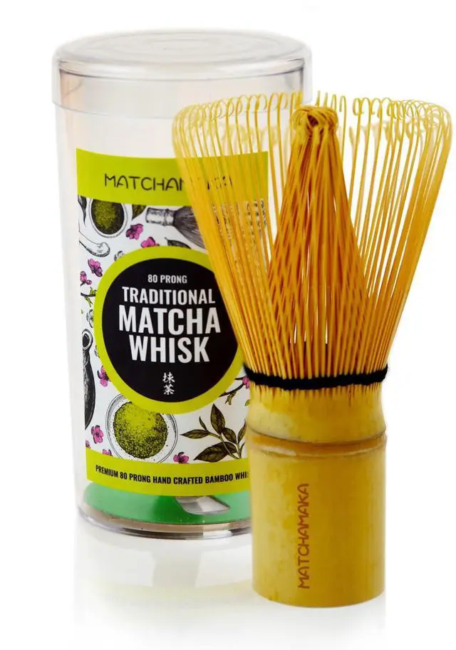 Main image of Matcha Whisk - Bamboo Whisk for Matcha Powder, MATCHAMAKA Handcrafted Organic Traditional Japanese Chasen, 80-Prong Matcha Stirrer Wisk Mixer Brush for Authentic Tea Preparation