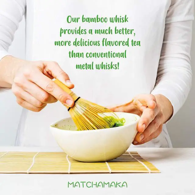 Alt view image 5 of 7 - Matcha Whisk - Bamboo Whisk for Matcha Powder, MATCHAMAKA Handcrafted Organic Traditional Japanese Chasen, 80-Prong Matcha Stirrer Wisk Mixer Brush for Authentic Tea Preparation