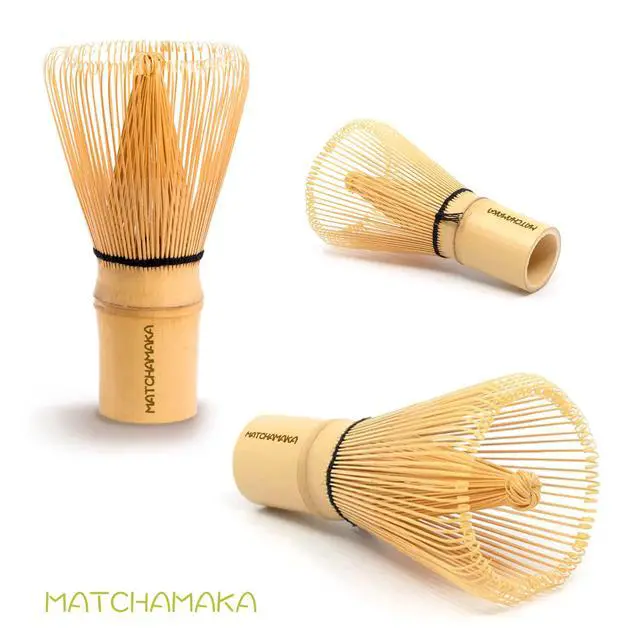 Alt view image 2 of 7 - Matcha Whisk - Bamboo Whisk for Matcha Powder, MATCHAMAKA Handcrafted Organic Traditional Japanese Chasen, 80-Prong Matcha Stirrer Wisk Mixer Brush for Authentic Tea Preparation