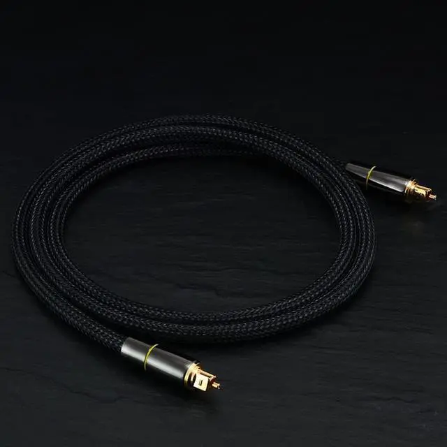Alt view image 6 of 7 - Optical Cable, 1m/3.3FT Toslink Digital Audio Lead SPDIF Cable with Nylon Braided Fiber Optic Cord, 24K Gold-Plated Compatible with TV, Sky, PS4, Xbox, Home Theater, Hi-Fi