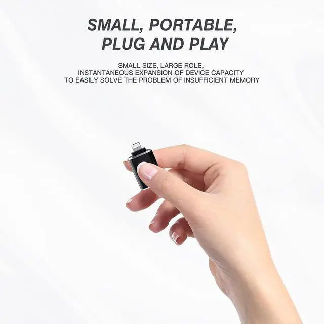 Alt view image 3 of 7 - Lightning to USB for iPhone OTG Adapter Dongle Camera Card Reader Flash Drive Keyboard Mouse MIDI Hub Data Sync for 13 11 12 Pro Max Mini Xr X Xs 8 7 Se Plus for Apple for iPad Air Piano Converter