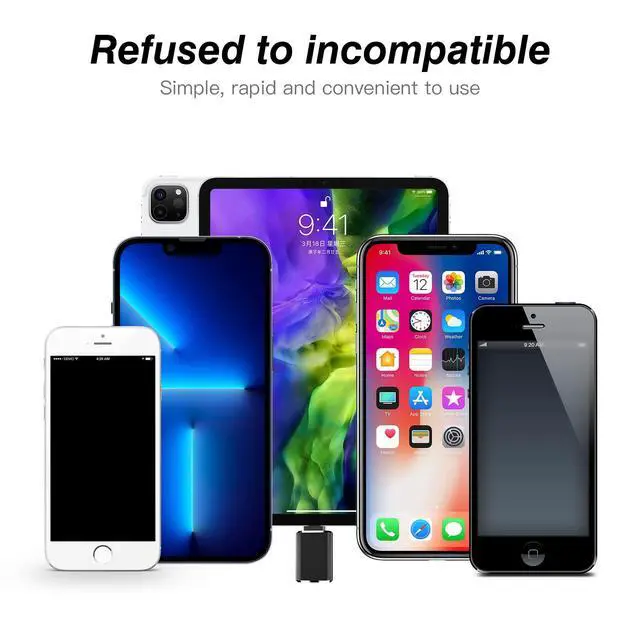Alt view image 4 of 7 - Lightning to USB for iPhone OTG Adapter Dongle Camera Card Reader Flash Drive Keyboard Mouse MIDI Hub Data Sync for 13 11 12 Pro Max Mini Xr X Xs 8 7 Se Plus for Apple for iPad Air Piano Converter