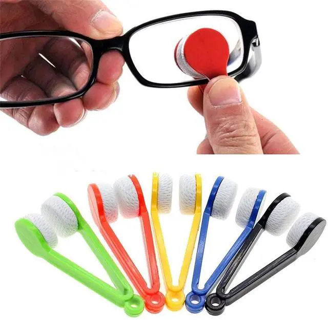 Main image of Glasses Eyeglass Microfiber Spectacles Cleaner Soft Brush Cleaning Tool Mini Microfiber Glasses Eyeglasses Cleaner Cleaning Clip (Blue,Green,Black,Red,Orange)