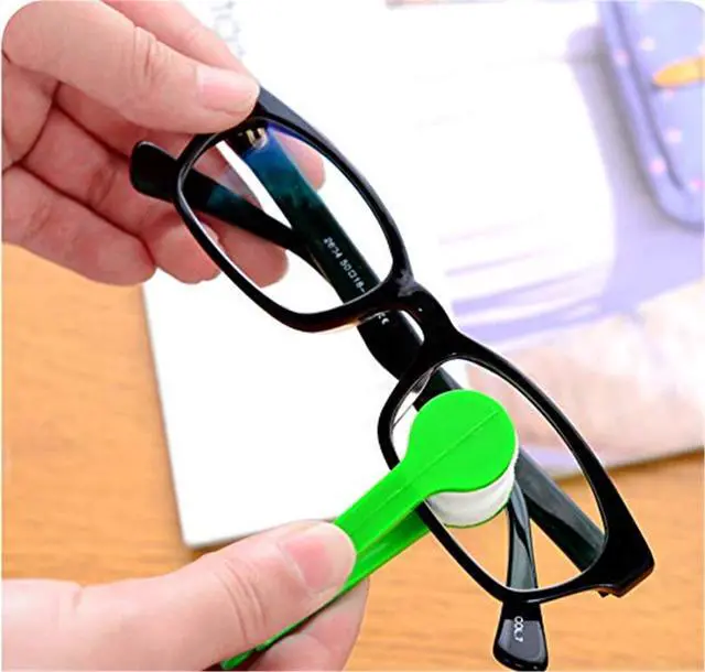 Alt view image 3 of 7 - Glasses Eyeglass Microfiber Spectacles Cleaner Soft Brush Cleaning Tool Mini Microfiber Glasses Eyeglasses Cleaner Cleaning Clip (Blue,Green,Black,Red,Orange)