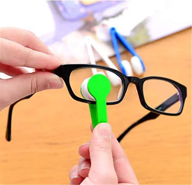 Alt view image 5 of 7 - Glasses Eyeglass Microfiber Spectacles Cleaner Soft Brush Cleaning Tool Mini Microfiber Glasses Eyeglasses Cleaner Cleaning Clip (Blue,Green,Black,Red,Orange)