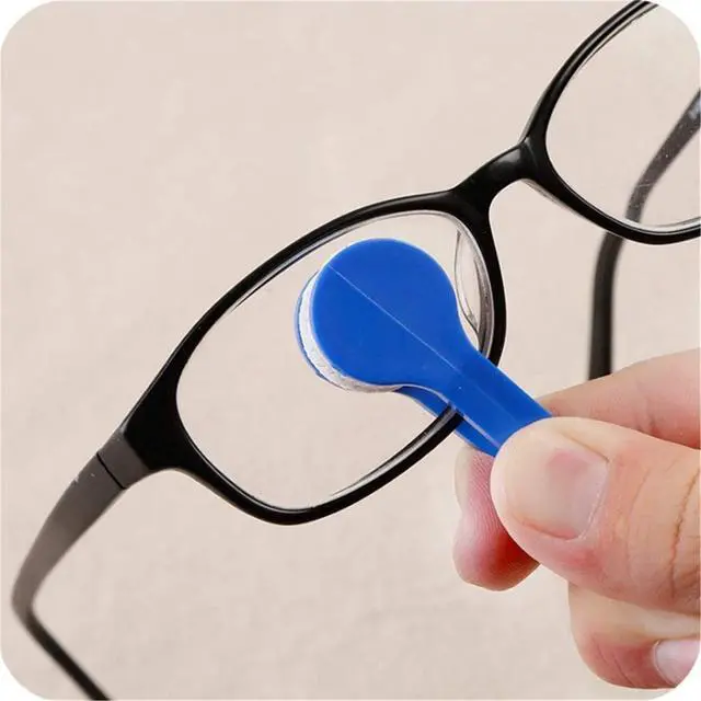 Alt view image 4 of 7 - Glasses Eyeglass Microfiber Spectacles Cleaner Soft Brush Cleaning Tool Mini Microfiber Glasses Eyeglasses Cleaner Cleaning Clip (Blue,Green,Black,Red,Orange)