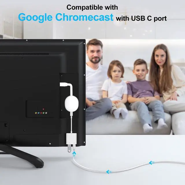 Alt view image 6 of 7 - USB C to USB OTG Cable and Charger Adapter for iPhone 17 Pro Max 16e 16 15 Samsung Galaxy S26 S25 S24 S23 S22 USB C OTG Splitter Camera Adapter with 60W Fast Charger Cable for Chromecast Google TV