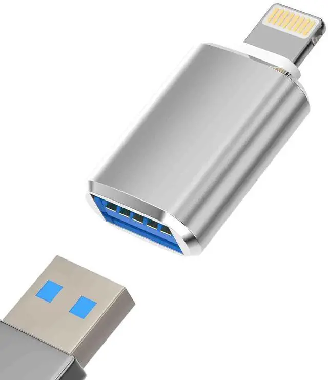 Main image of OTG Adapter Compatible with iPhone Lightning Male to USB Female Data Sync 13 11 12pro max mini Xr X xs 8 7 se Plus for iPad Air,Camera,Card Reader,USB3.0 Flash Drive,Mouse,Keyboard,Hub,MIDI