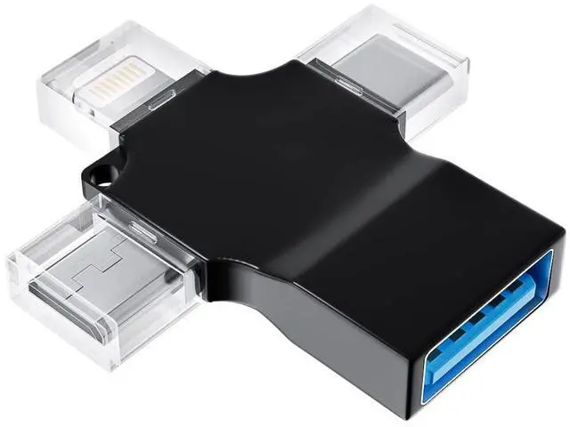Main image of USB OTG Adapter USB-A Female to Type C Micro Lightning Male Accessories Camera Card Reader Mouse Keyboard Flash Drive Android Thunderbolt Compatible for Apple iPhone 13 12 11 Pro Max 8 Ipad LG
