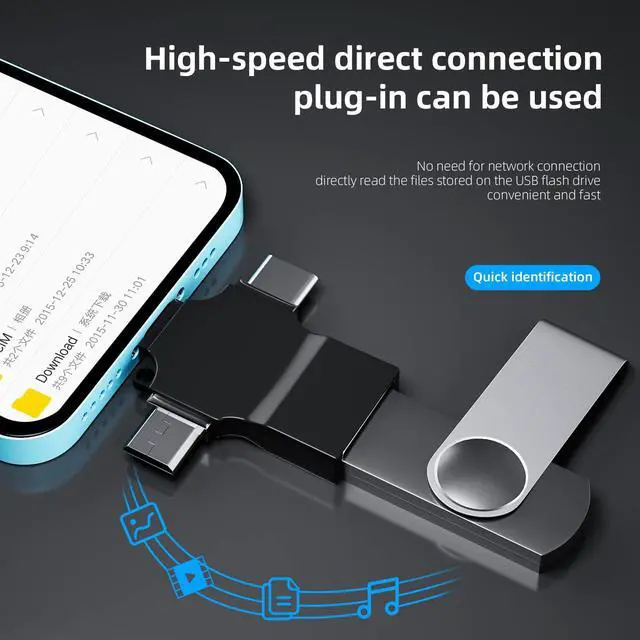 Alt view image 5 of 7 - USB OTG Adapter USB-A Female to Type C Micro Lightning Male Accessories Camera Card Reader Mouse Keyboard Flash Drive Android Thunderbolt Compatible for Apple iPhone 13 12 11 Pro Max 8 Ipad LG