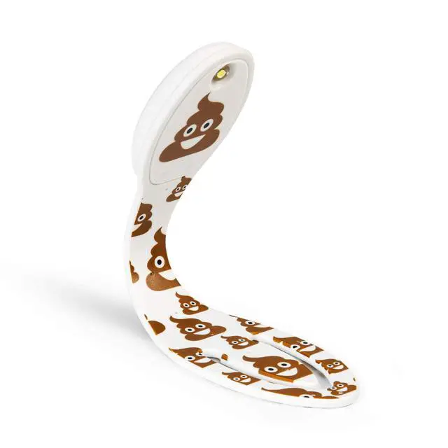 Alt view image 4 of 7 - Book Light, Clip On Reading Light for Bed, 2in1 Flexilight & Bookmark, Small & Lightweight with a Soft Glow, 2 Batteries Included, Light Poo