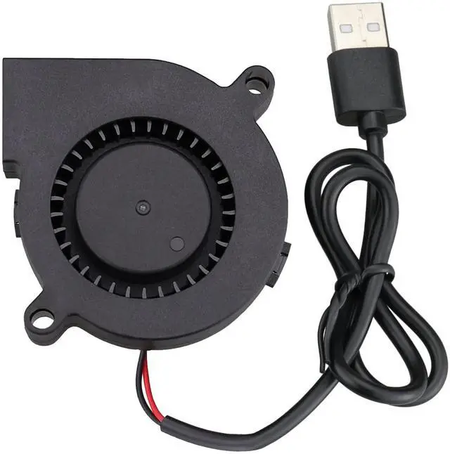 Main image of 50mm USB Blower Fan with 3 Speeds Control, 5015 DC 5V Turbine Turbo Cooling Fan for Small Appliances Series Replacement