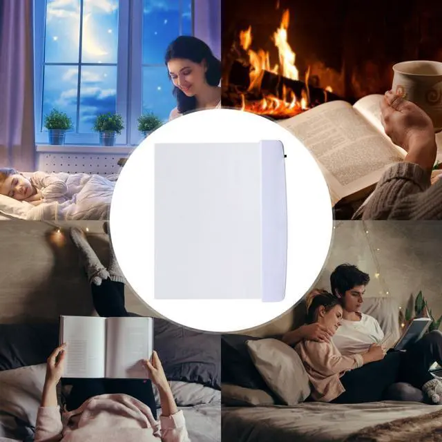 Alt view image 5 of 7 - Flat Book Lights for Reading at Night in Bed Clear LED Book Page Light Bookmark Light for Reading Illuminator Panel Plate Lamp Board Wireless (White)
