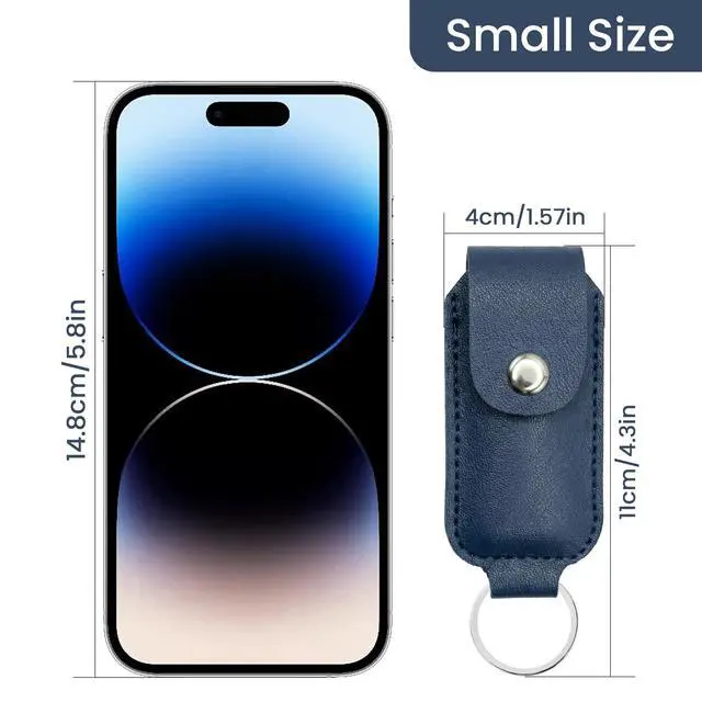 Alt view image 2 of 7 - 2-Pack PU Leather USB Flash Drive Case with Keychain, Anti-Lost Thumb Drive Holder Sleeve, Portable Memory Stick Storage Pouch Organizer, Protective USB Stick Cover for Laptop Bag & Key(Case Only)