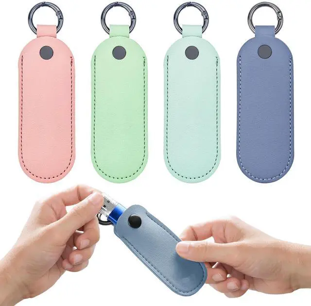 Main image of 4PCS Flash Drive Case, Leather Storage Case, Flash Drive Storage Bag Pen Drive Protective Cover Memory Stick Case (Style 2)