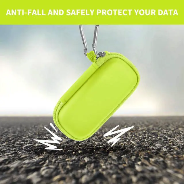 Alt view image 6 of 7 - USB Flash Drive Case, SD Card Holder Compatible with Thumb Drive, Memory Cards, SDXC SDHC Storage Bag, Electronic Accessories Organizer for SanDisk for Samsung for Inland (Green)