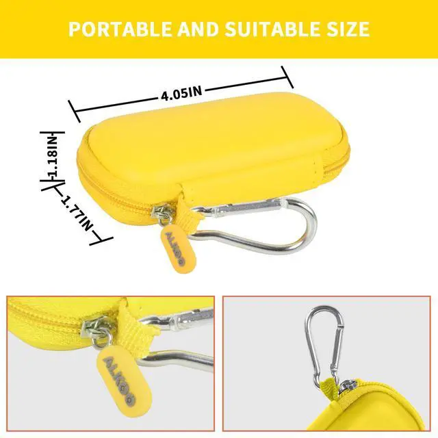 Alt view image 3 of 7 - USB Flash Drive Case, SD Card Holder Compatible with Thumb Drive, Memory Cards, SDXC SDHC Storage Bag, Electronic Accessories Organizer for SanDisk for Samsung for Inland (Yellow)