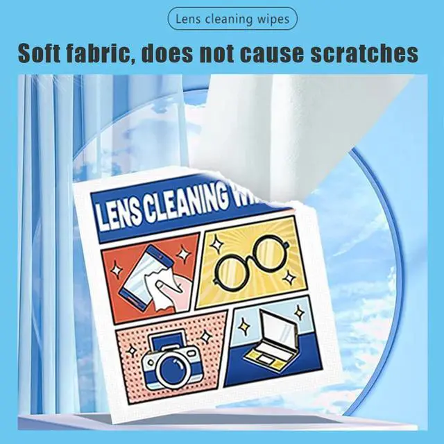 Alt view image 5 of 7 - 300 PCS Lens Cleaning Wipes for Eyeglasses, Glasses Cleaner for Glasses/Sunglasses, Phones, iPads, Eyeglasses, Tablets, Laptops, Computers, Mirrors, Lens Wipes Individually Wrapped, 6cm * 12cm