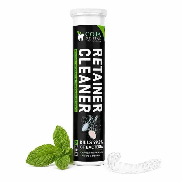 Main image of Retainer Cleaner Tablets 30 Count | Retainer Cleaning Tablets for Clear Aligners, Mouthguard & Night Guard | Aligner Cleaner | Dental Cleaner Tablets | Fresh Mint Flavor