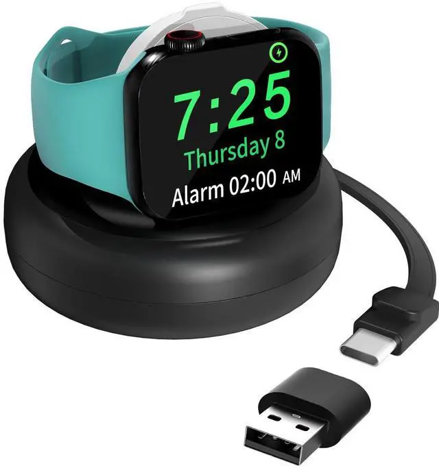 Main image of Retractable USB C Cable for Apple Watch Magnetic Charging Dock, Fast Charging Smart Magnetic Apple Watch Charger, for iWatch Ultra Series 10/Se/9/8/7/6/5/4/3/2/1