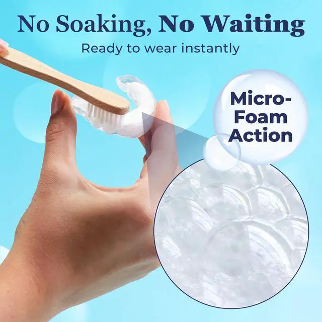 Alt view image 4 of 7 - Aligner Cleaner Foam - Aligner and Retainer Cleaner Foam for Invisalign, Night Guards and Dentures, Helps Remove Stains & Build-Up, Keeps Appliances Clear, Fresh Mint Flavor, Travel-Friendly
