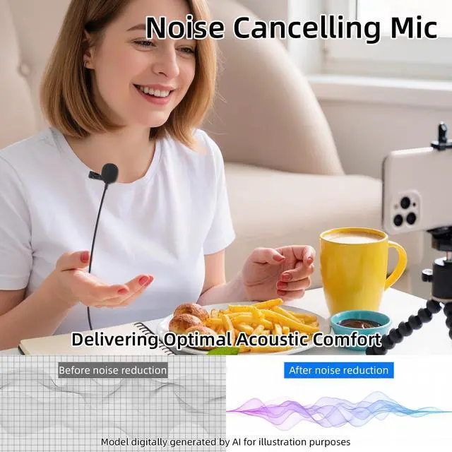 Alt view image 4 of 7 - 3.5mm Lavalier Microphone, 3.5mm(1/8") TRRS Plug Invisible Lapel Microphone Wired for Phone, PC, Camera, Audio Recording, Game Streaming 4.9FT (TRRS)