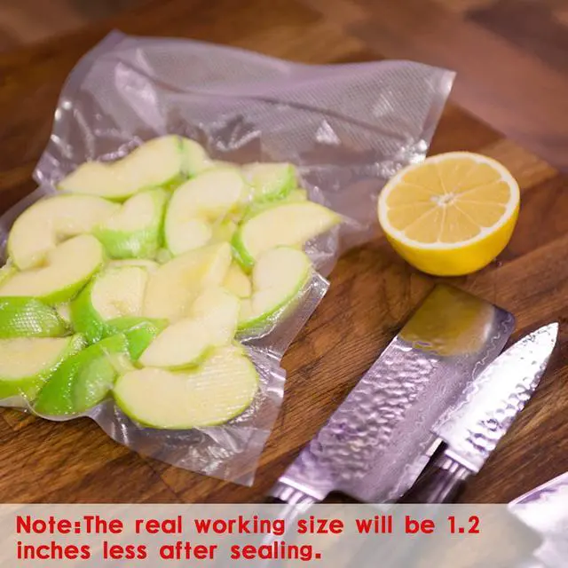 Alt view image 6 of 7 - Sealer Bags,Heavy Duty Pre-Cut Design Commercial Grade 4x6 Inch Food Sealable Bag for Heat Seal Food Storage, Seal Bag Boilsafe to 280°F Freezable, Resizable,Reuseable (100Pcs)