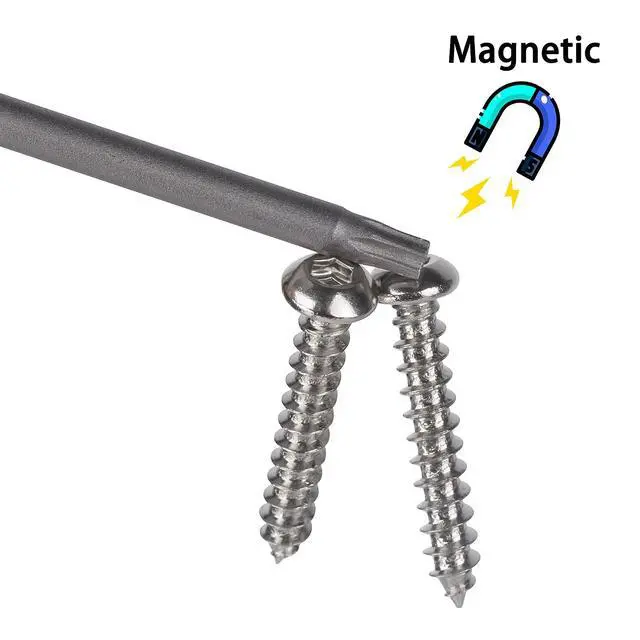 Alt view image 3 of 7 - 10 Pieces Torx Security Screwdriver Drill Bit Set T6 T7 T8 T10 T15 T20 T25 T27 T30 T40 Torx Bits 1/4 Inch Magnetic Hex Shank 4 Inch Length S2 Steel Tamper Proof Star Screwdriver Bits Tools