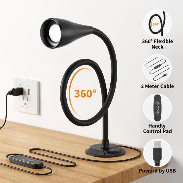 Alt view image 6 of 7 - Dim Book Lights for Reading at Night,USB Goose Reading Lights for Books in Bed Headboard,LED Night Lights Plug into Wall,Adhesive Wall Lights for Bedroom,Portable Plug in Wall Sconces Hardwired,1 Pack