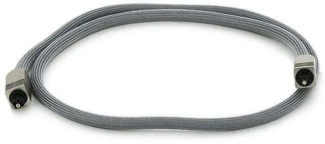 Main image of Premium S/PDIF (Toslink) Digital Optical Audio Cable - Silver - 3 Feet | Heavy Duty Mesh Jacket, Metal Connector Heads, For Play Station, Xbox one, Home theater & More