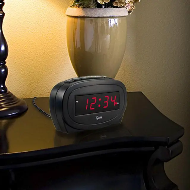 Alt view image 5 of 5 - 30228 LED Alarm Clock,Black 4.50"W x 1.85"D x 2.65"H