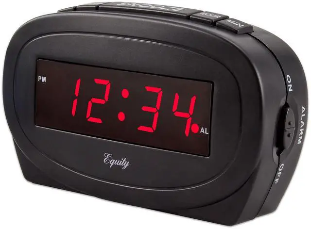 Alt view image 3 of 5 - 30228 LED Alarm Clock,Black 4.50"W x 1.85"D x 2.65"H