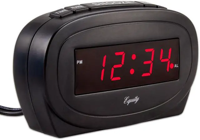 Alt view image 2 of 5 - 30228 LED Alarm Clock,Black 4.50"W x 1.85"D x 2.65"H