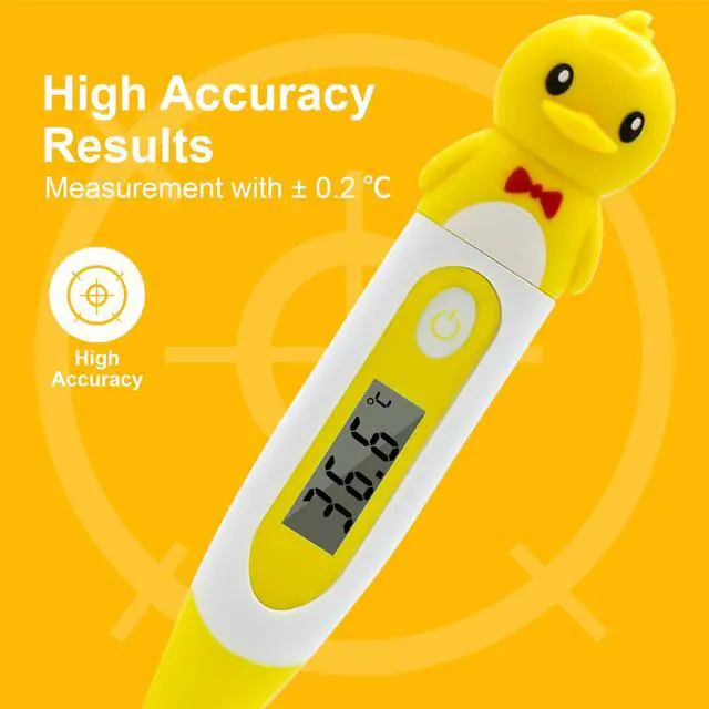 Alt view image 5 of 7 - Digital Thermometer for Adults & Kids, Cartoon Design Oral Thermometer for Babies, Accurate Body Temperature Reading in 60 Seconds,with Fever Alert Sound Feature - 3 Pack