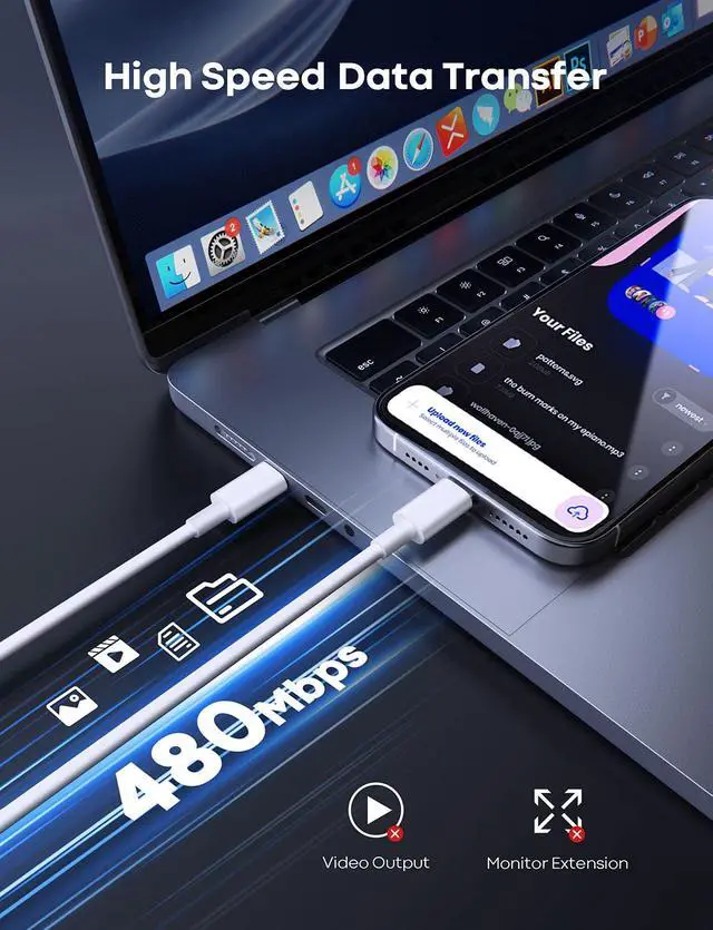 Alt view image 2 of 7 - USB C to USB C Cable 15FT, 60W Fast Charging Extra Long USBC to USBC Charger Cord for iPhone 17/17 Pro/17 Pro Max/Air/16/16 Plus/16 Pro/16 Pro Max, iPhone 15 Series, Galaxy S25 S24 S23, White