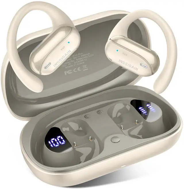 Main image of AI Translation Earbuds Real Time 164 Languages Translator Earbuds, 4-in-1 Wireless Bluetooth Earphones with Audifonos Traductores Inglés Español for Travel, Business, Meetings, Learning, Off White