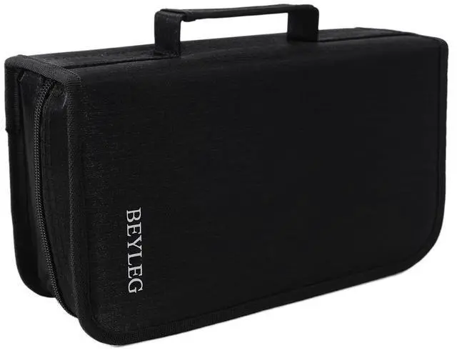 Main image of 128 Capacity DVD Holders Storage Cases,CD DVD VCD case,CD DVD Wallet Blu-ray Media Case Storage Holder Organizer Wallet (Black)