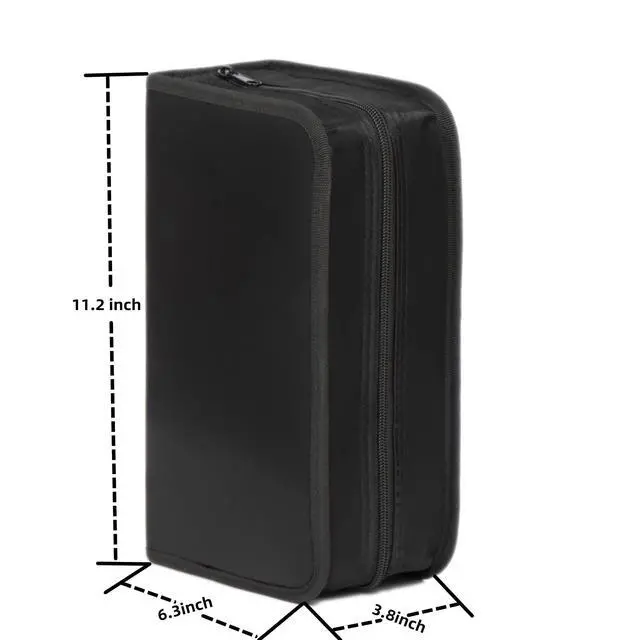 Alt view image 2 of 7 - 128 Capacity DVD Holders Storage Cases,CD DVD VCD case,CD DVD Wallet Blu-ray Media Case Storage Holder Organizer Wallet (Black)