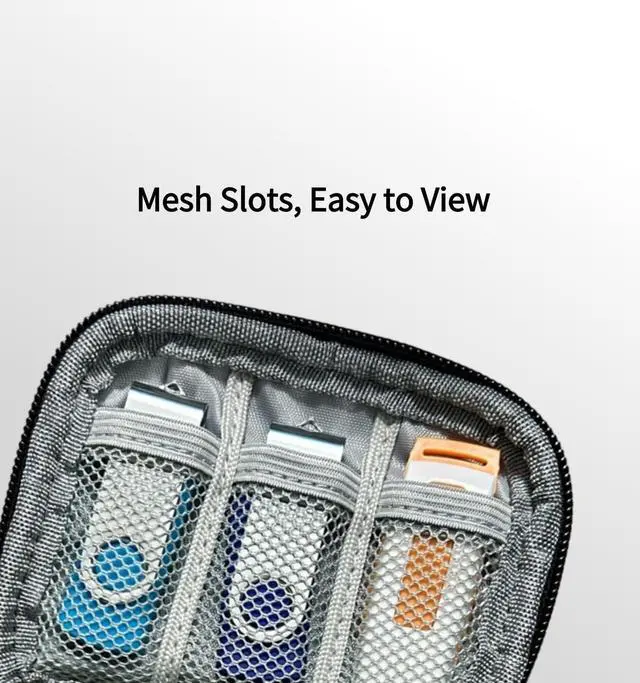 Alt view image 5 of 7 - USB Flash Drive Case with Labels, 6 Slots USB Organizer, USB Case,USBs Drives Cases, USBs Storage Cases Organizer,Thumb Drives Pouch,Compatible with Samsung/Sandisk/Jump Drive,etc, Black