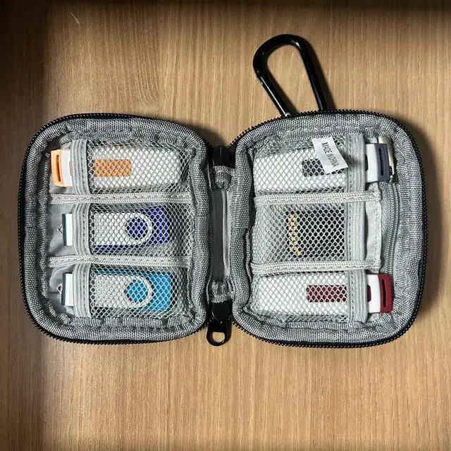 Alt view image 7 of 7 - USB Flash Drive Case with Labels, 6 Slots USB Organizer, USB Case,USBs Drives Cases, USBs Storage Cases Organizer,Thumb Drives Pouch,Compatible with Samsung/Sandisk/Jump Drive,etc, Black
