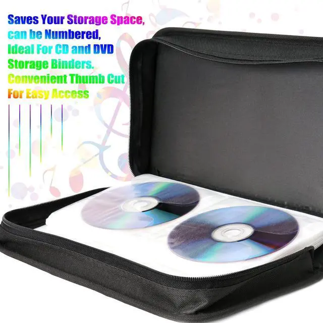 Alt view image 3 of 7 - 36 Pieces 4 Dise DVD Poly Sleeves 3 Rings CD Sleeves Binder Pages 144 Disc Capacity for Binders Only