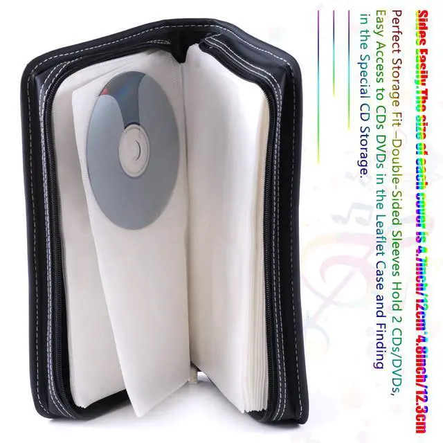 Alt view image 4 of 7 - 36 Pieces 4 Dise DVD Poly Sleeves 3 Rings CD Sleeves Binder Pages 144 Disc Capacity for Binders Only