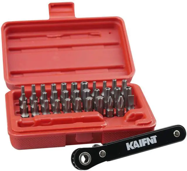 Main image of K403 Comprehensive Torx Bit Set with Mini Ratchet Wrench, 1/4-Inch Drive, 34-Piece