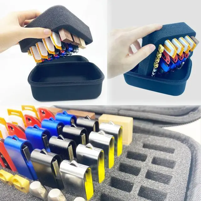 Alt view image 6 of 7 - USB Flash Drive Case Memory Card Holder Thumb Drive Organizer USB Drives Storage Box for Sandisk/Samsung/SamData/Inland/PNY/Netac/JBOS (Case Only with Label and Strap)