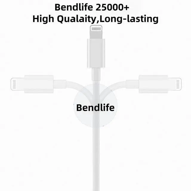 Alt view image 5 of 7 - for USB C to Lightning Cable 15FT/5M 1 Pack MFi Certified 27W PD Fast Charging Extra Long iPhone Charger Cord Compatible with iPhone 14/13/12/11 Pro Max/XS MAX/XR/SE/8/ipad/7/6 Plus